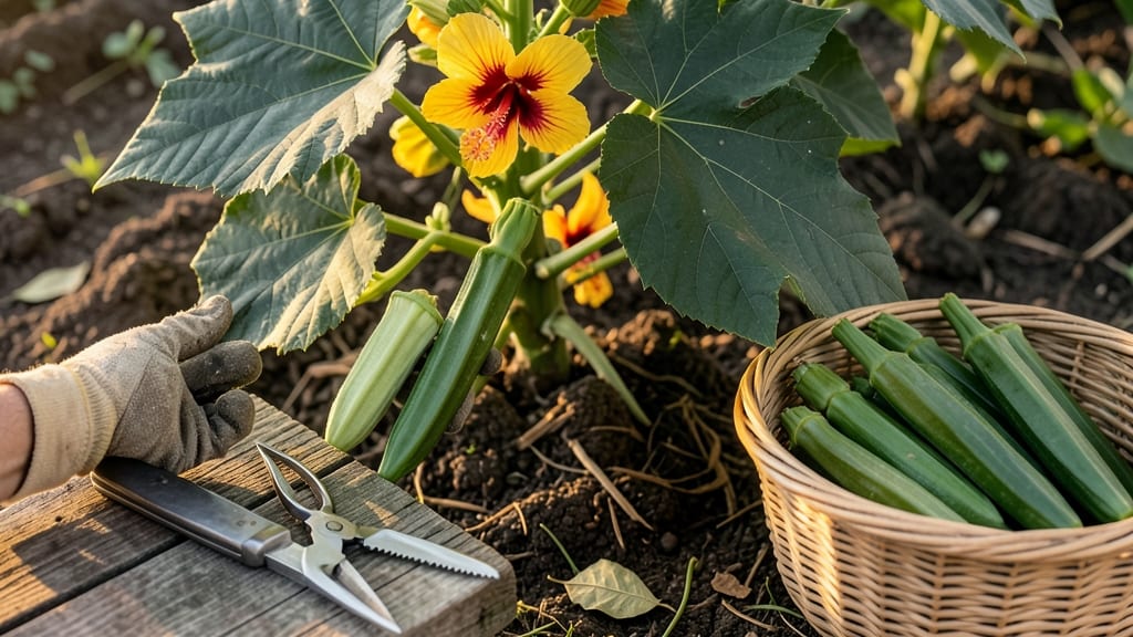 When to Pick Okra From the Garden: Pod Size & Color Guide for Peak Flavor