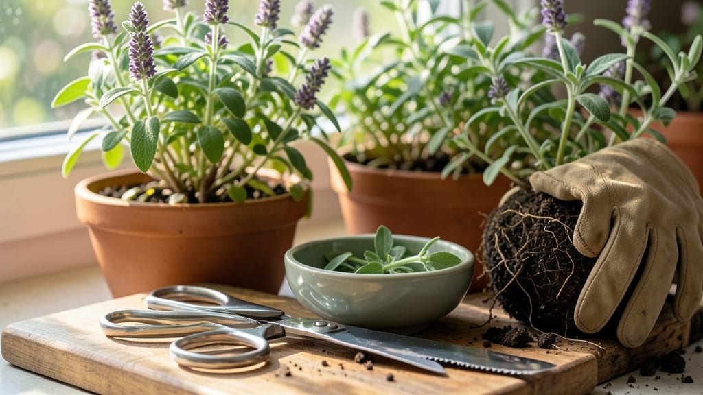 How to Harvest Garden Sage: When Stems Turn Woody & Leaves Stay Tight