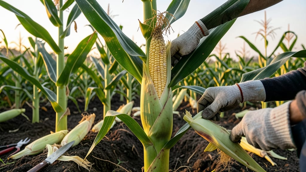 When to Pick Corn From Garden: Silk Color & Kernel Milk Stage Guide